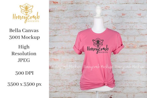 3001 Bella Canvas Mockup: T-Shirts & Graphics