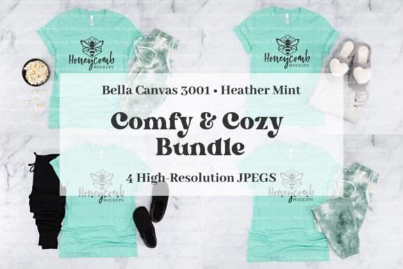 BC3001 Heather Mint Graphics for T-Shirts