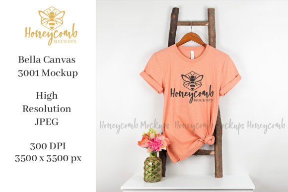 BC3001 Sunset Mockup for T-Shirts & Graphics