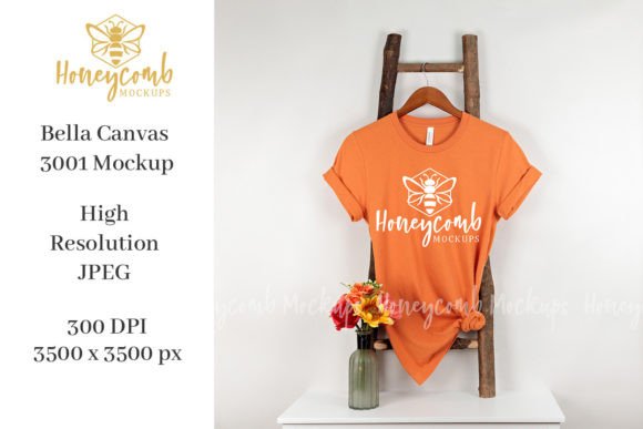 Bella Canvas 3001 Mockup for T-Shirts & Graphics