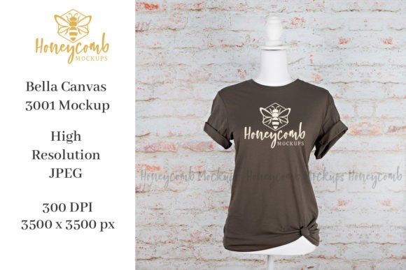Bella Canvas 3001Army Mockup: Graphics for T-Shirts