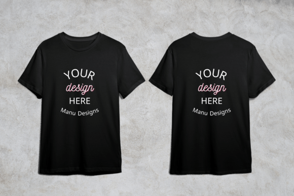 Black T-shirt Mockup: Graphics for T-Shirt Designs