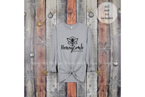Christmas Athletic Heather 3501 Mockup: Graphics for T-Shirts