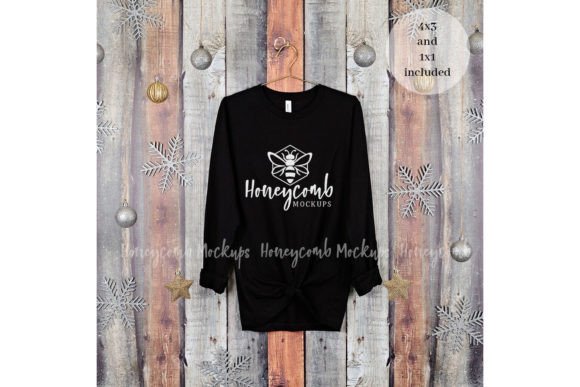 Christmas Black 3501 Mockup: Graphics for T-Shirts