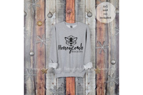 Christmas Sport Grey 18000 Mockup Graphics for Hoodies Sweatshirts