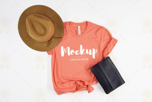 Coral Shirt Mockup: Graphics for T-Shirts