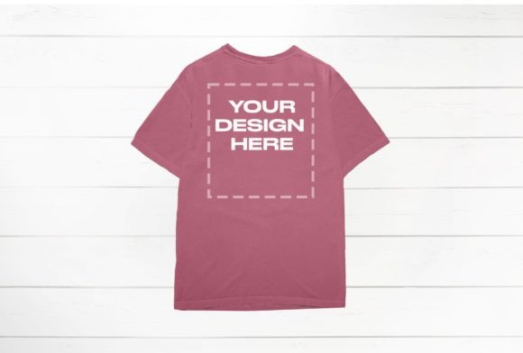 Crimson Comfort Colors Mockup Back 1717 Graphics