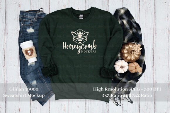 Fall Mockup: Gildan 18000 Forest Graphics