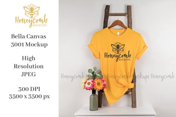 Gold T-Shirt Graphics: Hanging Mockup Review