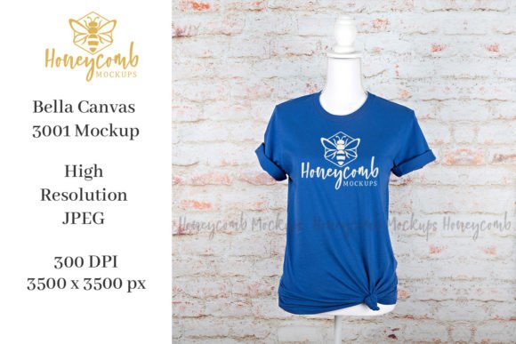 Graphics for T-Shirts: Bella Canvas 3001 True Royal Mockup Review