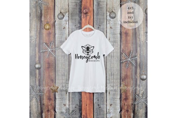 Graphics & T-Shirts: Christmas White 3001Y Mockup