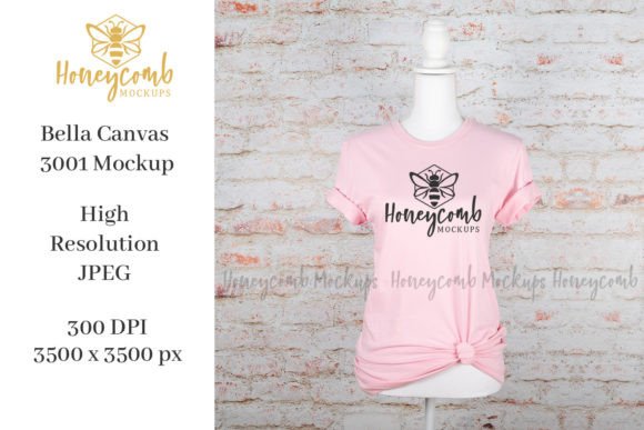 Reviewing the 3001 Bella Canvas Pink Tshirt Mockup