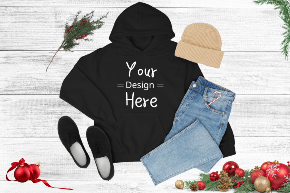 Reviewing the Black Gildan Hoodie Christmas Mockup