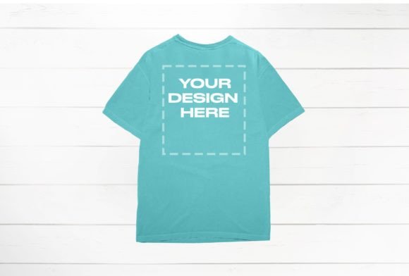 Seafoam Comfort Colors Mockup Back 1717: Graphics for T-Shirts
