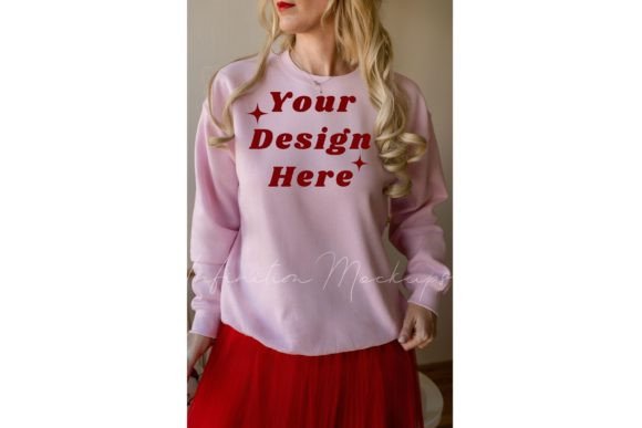 Valentine S Day Graphics: Pink Sweatshirt Mockup Review